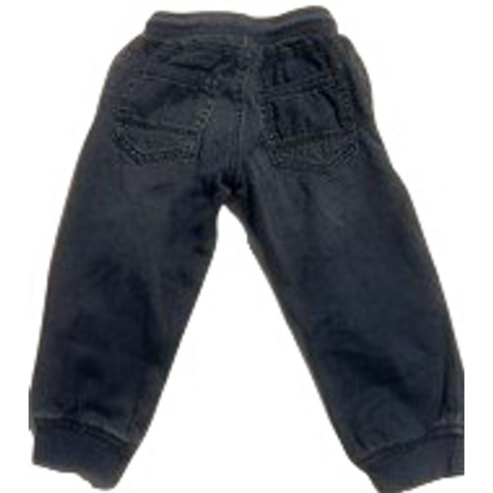 Genuine Kids  OshKosh Boys Black Denim Jogger Pants 2T Elastic Waist Trotador